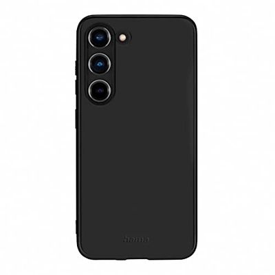 Hama Fodral för Samsung Galaxy S23+ (mobiltelefonfodral skyddar mot stötar, repor och smuts, skyddsfodral möjliggör induktiv laddning, silkeslent matt TPU-fodral med mjukt foder), svart