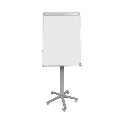 Bi-Office Lavagna Portablocco Mobile Earth, Cavalletto Treppiedi Ecologico, Superficie Cancellabile a Secco e Magnetica, Struttura Grigia, 700 x 1000 mm (Euro)