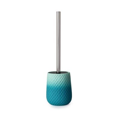 Blue Canyon Milano toiletborstel voor badkamer, flexibele toiletpot, plastic borstelkop met siliconen borstelharen voor diepe reiniging, compact formaat, elegant ontwerp met geurvrije houder