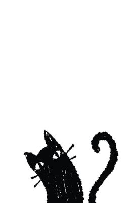 Composition Notebook College Ruled: Black Cat Cute Vintage Illustration 120 page 6x9 inch