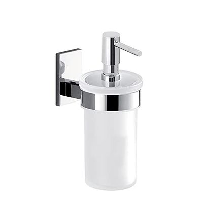Gedy G-Singapore Colour, Bathroom Soap Dispenser Made of Stainless Steel and Cromall, 10 Year Warranty, Measures 16.8 x 6.9 x 11 cm, R&D Design, Metal, Chrome-Plated, Unica