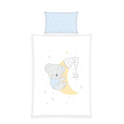 Babybest - Juego de Cama para niños, diseño de Koala, Funda de Almohada de 40 x 60 cm Aprox., Funda nórdica de 100 x 135 cm Aprox., con Botones, 100% algodón