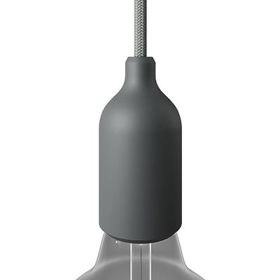 creative cables Kit portalámparas E27 de Silicona con Cable Oculto - Gris