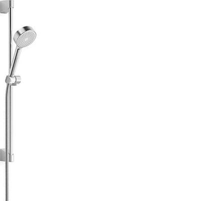 Hansa 44780213 Set Basicjet Parete, Kit di Montaggio, doccetta, Flessibile | Asta 650 mm, Diametro Testa Ø 95 mm, 1 Getto, Tubo Doccia: 1750 mm, Cromo