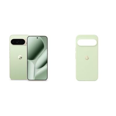 Google Pixel 10 Pro XL - Unlocked Android Smartphone with Gemini, Triple Rear Camera, 24+ Hour Battery and 6.8" Super Actua Display - Jade, 256GB+Case