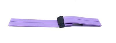 System-S Correa de silicona de 20 mm con cierre desplegable para reloj inteligente, color morado, morado, Eine Grösse, Clásico