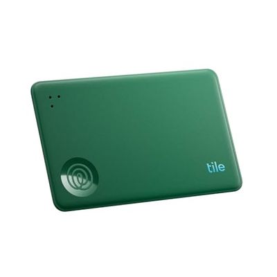 Tile by Life360 Slim (2024) – Portemonneefinder, Bluetooth-tracker en itemfinder voor bagagelabels, paspoorten en meer. Zowel iOS- als Android-compatibel. Telefoonfinder. 1-Pack (green surf))