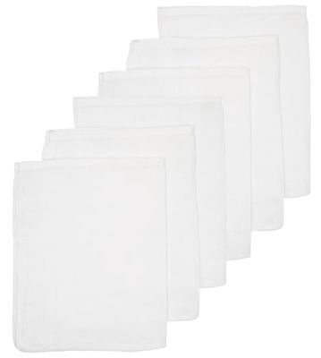 Meyco Baby Uni Gants de Toilette, 6 pièces (Gant de Toilette, Gant de Toilette pour bébé 100% Coton, très Absorbant & séchage Rapide, Accessoire bébé Multifonctionnel), White