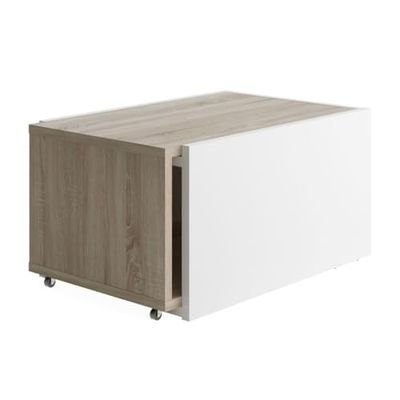 FMD Möbel Table Basse Extensible Sleeve - chêne/Blanc