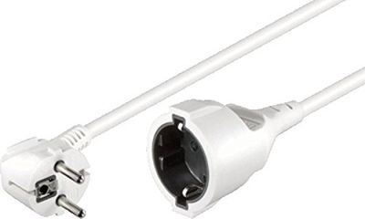 goodbay 93088 Cable alargador de 1 Compartimento, 5 metros, color blanco