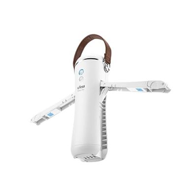 Ufesa Easy Dry, draagbare droger, kleine droger, uv-licht, desinfectiemiddel, draagbare droger, compact voor reizen, geur met etherische oliën, reistas inbegrepen