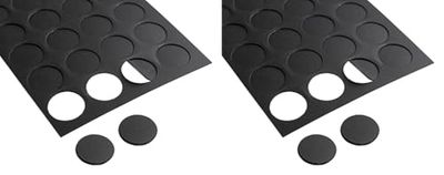 IPEA Tappi Copriviti Adesivi da 13 mm in PVC Neri – 200 Pezzi – Made in Italy – Tappo Adesivo Copriforo e Vite per Mobili, Armadi, Pareti – Copri Vite per Buchi, Viti e Fori – Nero (Confezione da 2)
