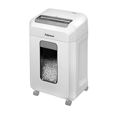 Fellowes Distruggidocumenti a microframmento 12Ms, 12 fogli, per casa e ufficio, con tecnologia SafeSense e retromarcia automatica, cestino da 23 litri, livello di sicurezza P4 [ESCLUSIVA AMAZON]