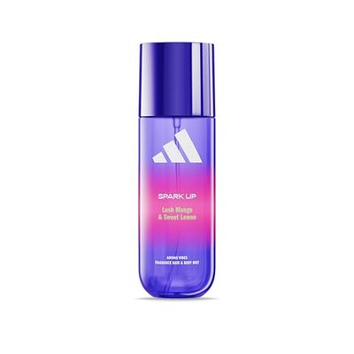 adidas Vibes Spark Up Fragrance Hair & Body Mist, Fruity Fragrance with Notes of Lush Mango & Sweet Lemon, Mood-Boosting, For Any Occasion, 236ml