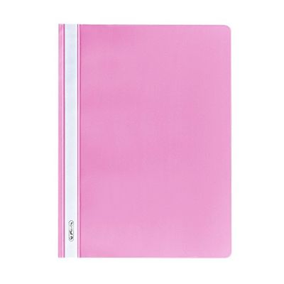 Herlitz 10386951 fjädermapp A4 PP med transparent framsida, 10 delar, lila a4 rosa