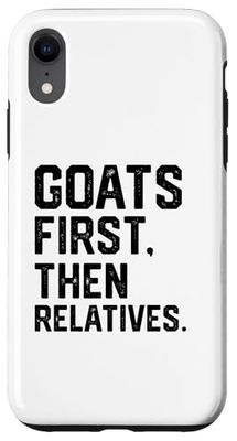 funny goats first then relatives Case for iPhone XR