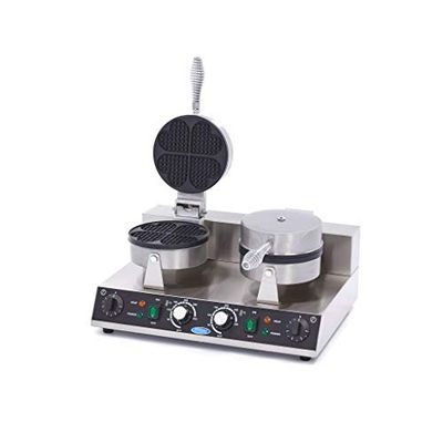 Maxima Gastro - Piastra per waffle a forma di cuore, 2 pezzi, 1000 Watt