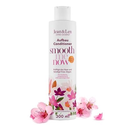 Jean & Len Conditionneur Amande & Kératine, pour cheveux abîmés, maîtrise les frisottis et donne de la brillance, à la kératine végétale, sans parabènes ni silicones, végétalien, 300 ml