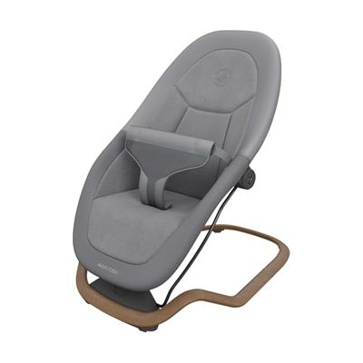 Maxi-Cosi Dove, babysitter, 0–3 år, 0–15 kg, lättviktig babysitter, hopfällbar, bärbar, naturligt studs, 3 lutningslägen, 100% återvunnna Eco Care-tyger, Elegance Graphite