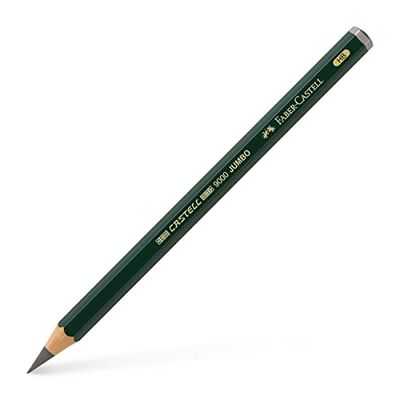 Faber-Castell Supreme Artist Quality Castell 9000 Jumbo Graphite Single Pencil, With Extra Thick HB 5.3mm Lead