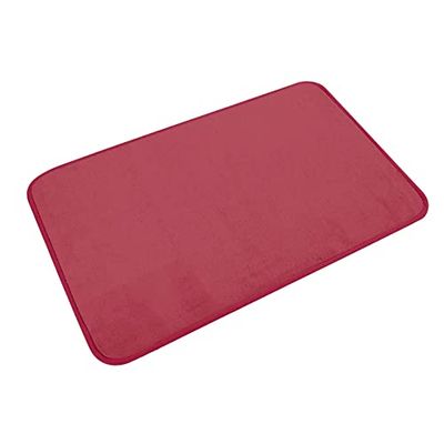 Douceur d'Intérieur, Tapis de Bain (45 x 75 cm) Vitamine Framboise, Microfibre
