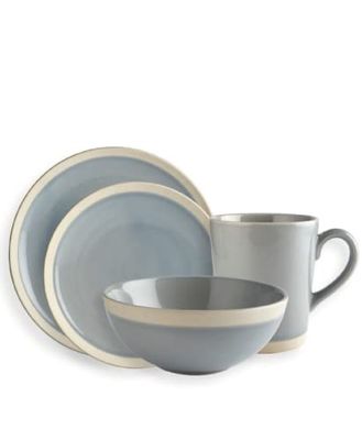 Fairmont & Main "Sky Elements tafelservies, aardewerk, blue-p, blauw, 16-delig