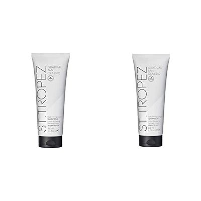 St. Tropez Loción Bronceadora Gradual Tan Classic Firmeza Cuerpo Medium/Dark - 1 Unidad + Loción Bronceadora Gradual Tan Classic Firmeza Cuerpo Light/Medium - 1 Unidad