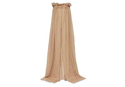 Jollein Ciel de lit Vintage Biscuit - Hauteur 155 cm - Baldaquin pour Chambre d'enfant - Lit de bébé - Biscuit - Marron Clair