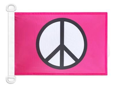 AZ FLAG Bandera Nautica SÍMBOLO DE LA Paz ROSO 45x30cm - Pabellón de conveniencia Rosa Peace 30 x 45 cm Anillos