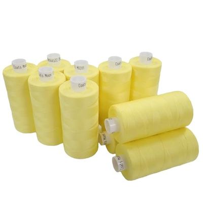 Moon Thread M020110 Yellow Spun Polyester Sewing Thread - 1000M