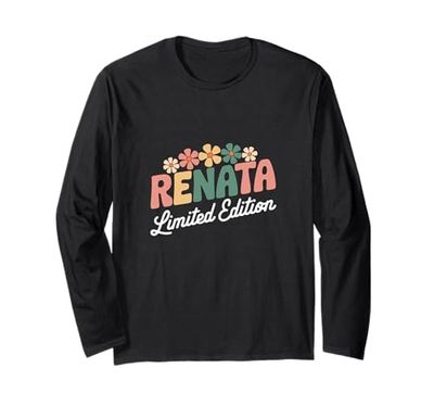 Renata - Fiori in edizione limitata con nome personalizzato moglie nonna Maglia a Manica