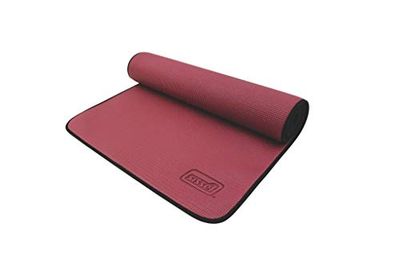 Yogamat, pilates, rolmat, oefenmat, bordeaux, 180 x 60 x 0,6 cm