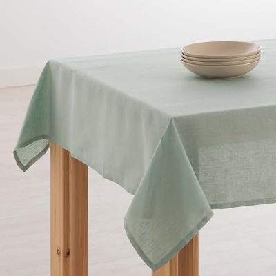 Belum - Nappe anti-taches 100% lin Aqua - Nappe rectangulaire en résine - Nappe hydrofuge de qualité en plusieurs dimensions - Nappe en lin pour intérieur et extérieur (140 x 150 cm)