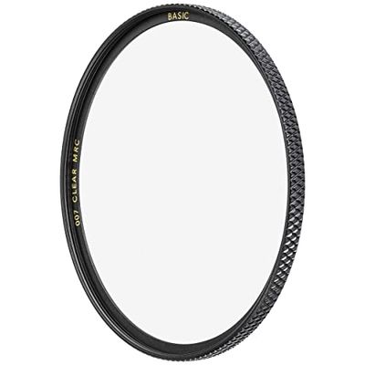 B+W Beschermingsfilter, Clear Filter 007 MRC Basic 82 mm (16x vergütt, Professional), 1101262, Zwart