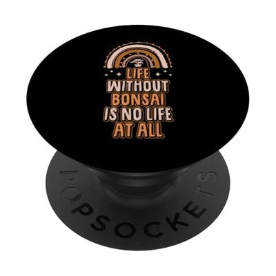 La vida sin bonsái no es vida en absoluto Bohemian Rainbow PopSockets PopGrip Adhesivo