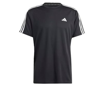 adidas TR-es Base 3s T Maglietta, Nero/Bianco, L Uomo