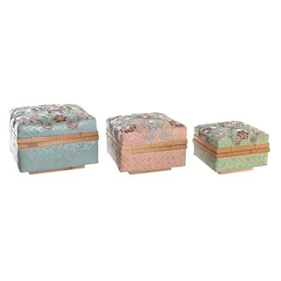 CESTA SET 3 BAMBU 29X29X22 25X17 21X15 MULTICOLOR