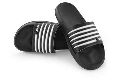 SEAC Zebra Sportschoenen voor zwembad en strand, uniseks, volwassenen, Wit Zwart, 38 EU
