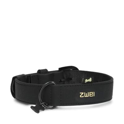 Två unisex Leo hundhalsband LE15 nubuck-svart ryggsäck, Nubuck svart, 28x35x11cm