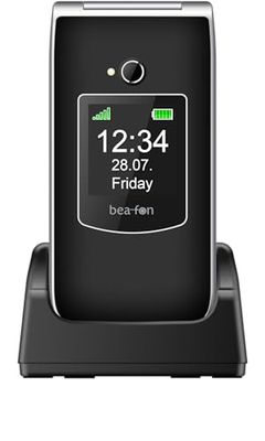 Beafon, SL605, Silverline, Klapphandy, Seniorenhandy mit SOS Notruftaste, Handy, Tastenhandy, iP54, Farbinnendisplay 2,4" (6,09cm) / Farbaußendisplay 1,44" (3,65cm)
