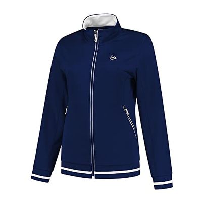 Dunlop Dames Club Dames Gebreide Jas Tennis Shirt, Navy, XL, navy, XL