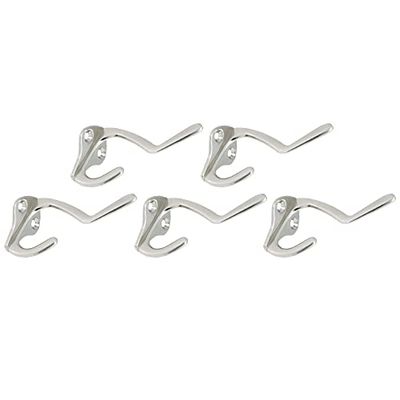 Motif maison 181958 double Chapeau et manteau Crochet 7,6 cm, 5-Pack, Nickel satiné