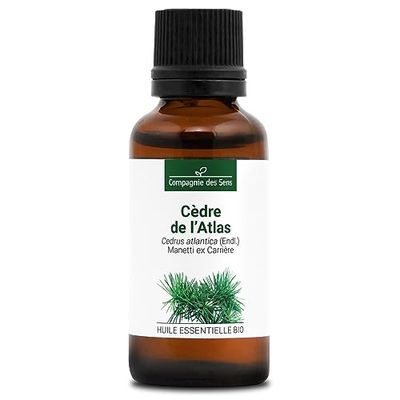 Cedro dell’Atlante - 30 ml - Olio essenziale biologico - 100% puro, naturale, chemiotipato e certificato Cosmos