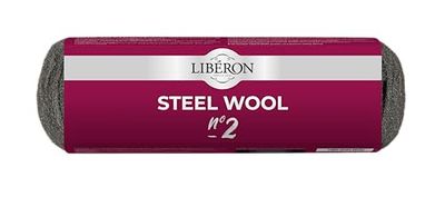 Libéron Laine d'acier – Idéal pour un nettoyage intensif – Parfait pour enlever la peinture et le vernis – Élimine la rouille – Grade 2 (moyen) – 250 g