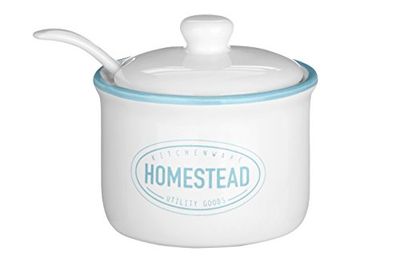 Premier Housewares Homestead Sugar Pot, 130 ml - White