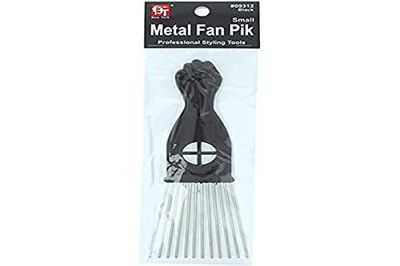 Beauty Town Pente Profissional Metal Fan Pik Pequeno Preto (09312), Negro, No Aplica
