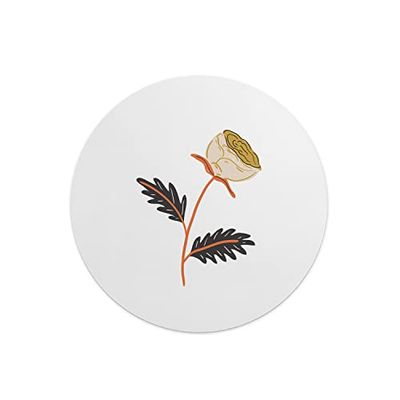 Questo Casa, Ronde digitaal bedrukte muismat, antislip onderkant, voor kantoor en thuis, diameter: 22 cm