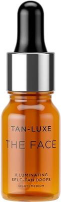 TAN-LUXE - Gocce autoabbronzanti The Face, colore Medium (10 ml), aggiungi le gocce abbronzanti alla skincare per un'abbronzatura del viso perfetta, cruelty free e vegan