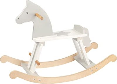 GOKI- Caballo balancín Juguetes para apilar y Encajar, Color (Azul) (53933)