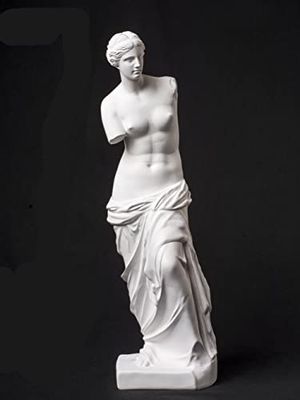 XinTX 11,5 tum Afroditstaty, Venus de Milo-kopia, hartsmaterial, bordsstaty, glansig finish, perfekt för heminredning